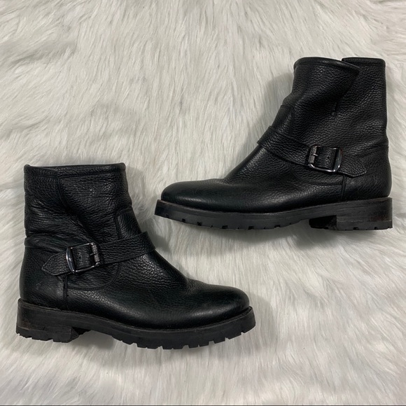 Frye Shoes - Frye Natalie Short Engineer Lug Shearling Boots